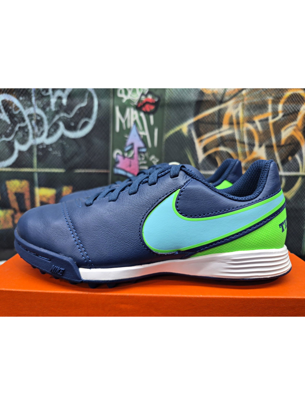 Nike Jr TiempoX Legend Youth Soccer Cleats Blue US Size 12C BRAND NEW 2016 🔥